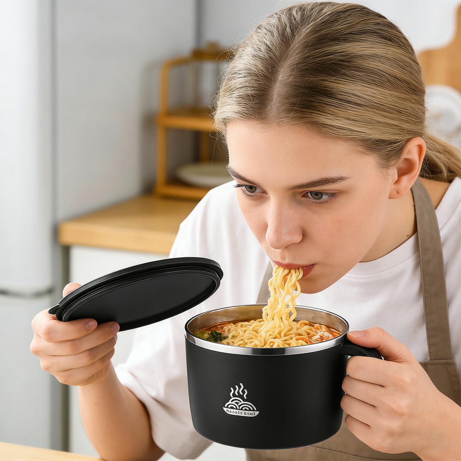 Meal Prep Noodles - Noodle Soup Bowl Stainless Steel Meal