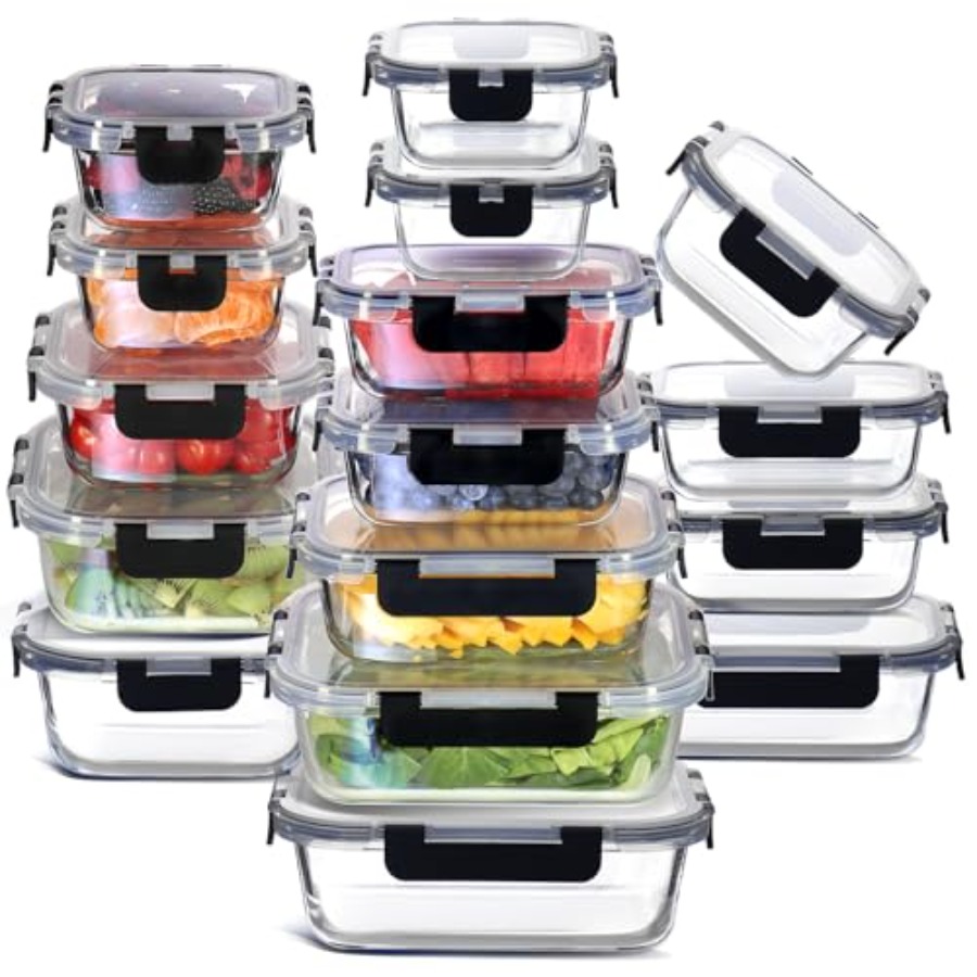 Meal Prep Oven Safe Containers - Glass food storage containers for meal