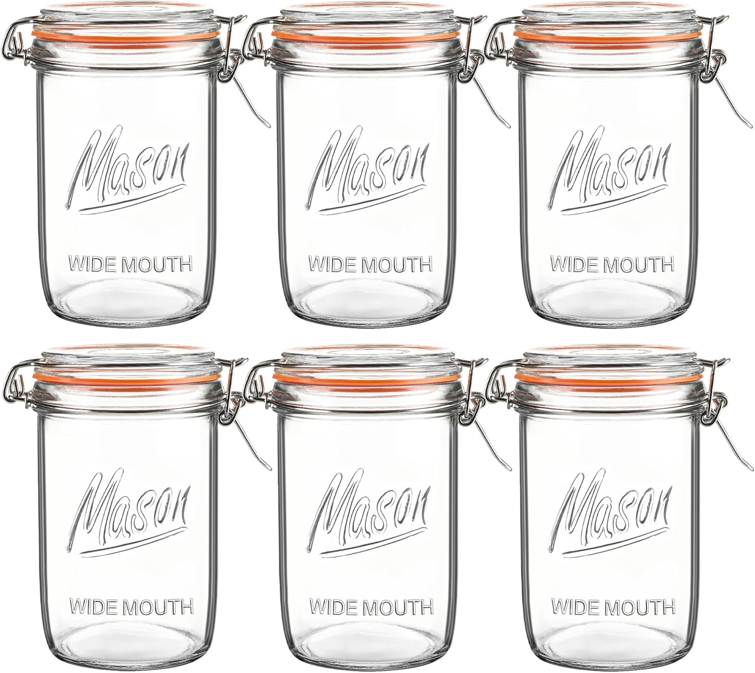 Meal Prep Usa - 24oz Wide Mouth Jars – 6