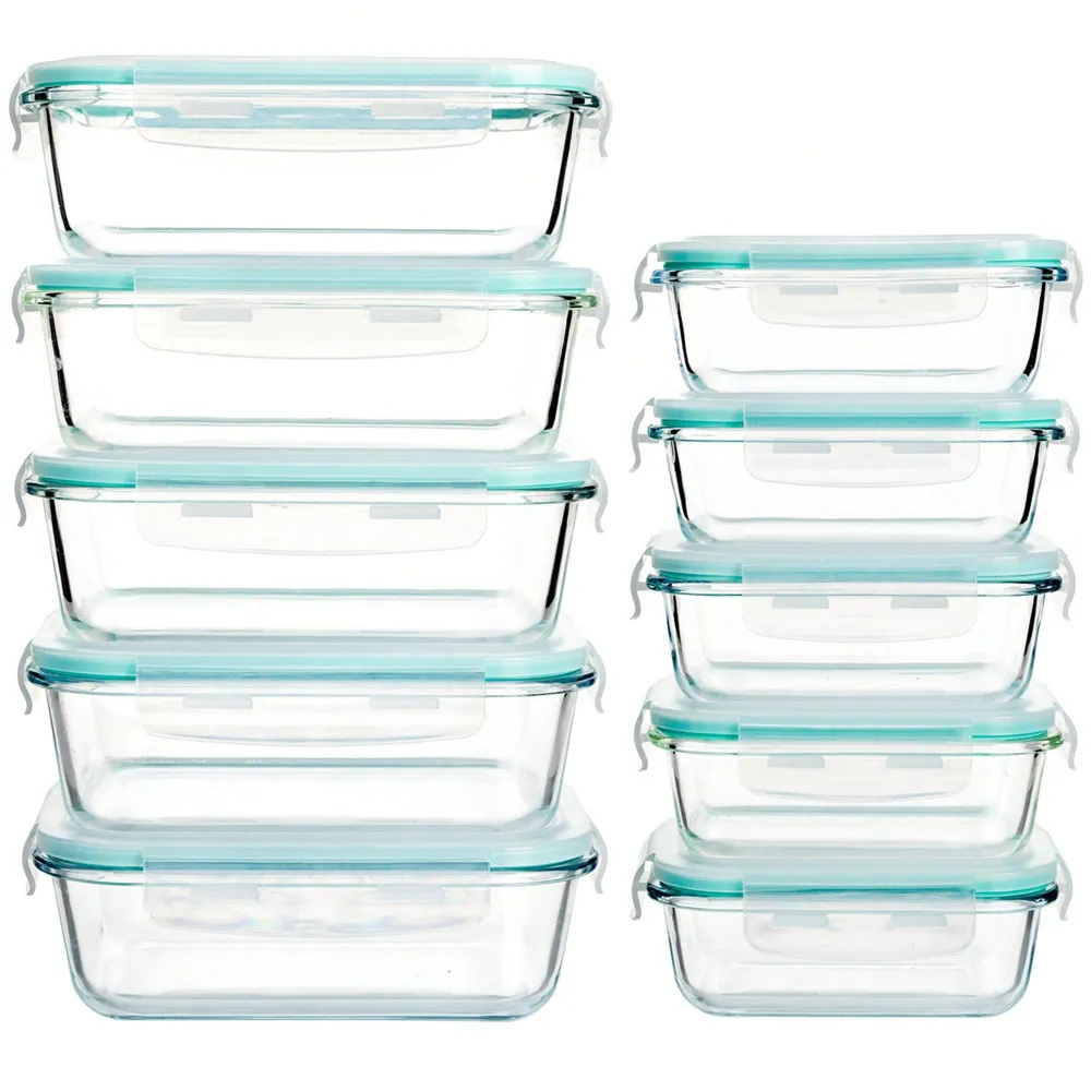 Meal Prep Usa - Pieces Glass Meal Prep Containers With