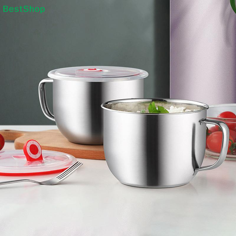 Meal Prep Noodles - ♤Stainless Steel Soup Bowl with Lid,Microwave