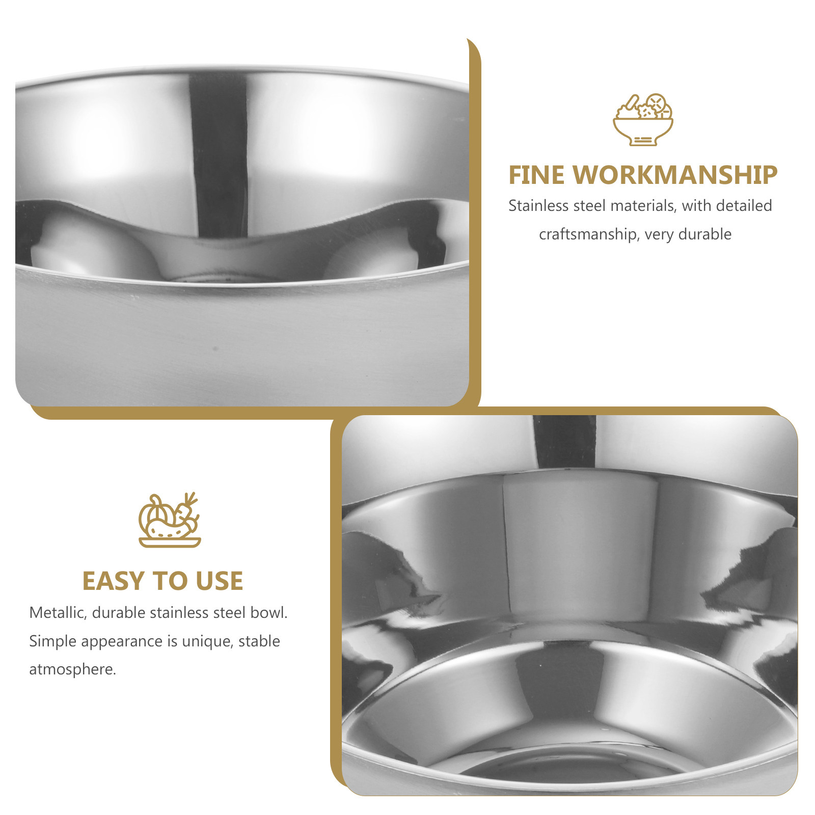 Stainless Steel Bowl Smooth Su - Meal Prep Noodles recension och pris