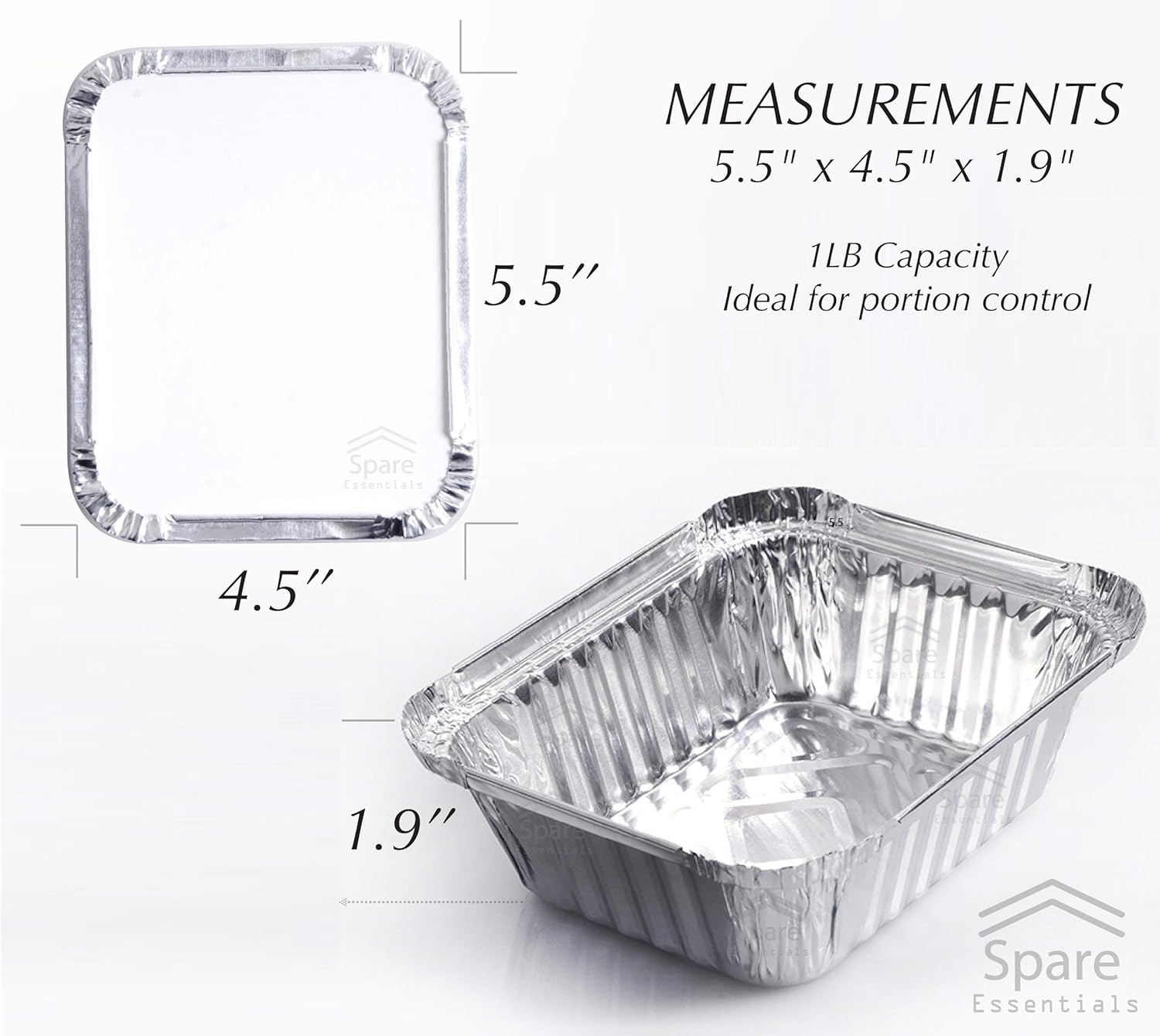 55 Pack Small Foil Pans with L - Meal Prep Oven Safe Containers recension och pris