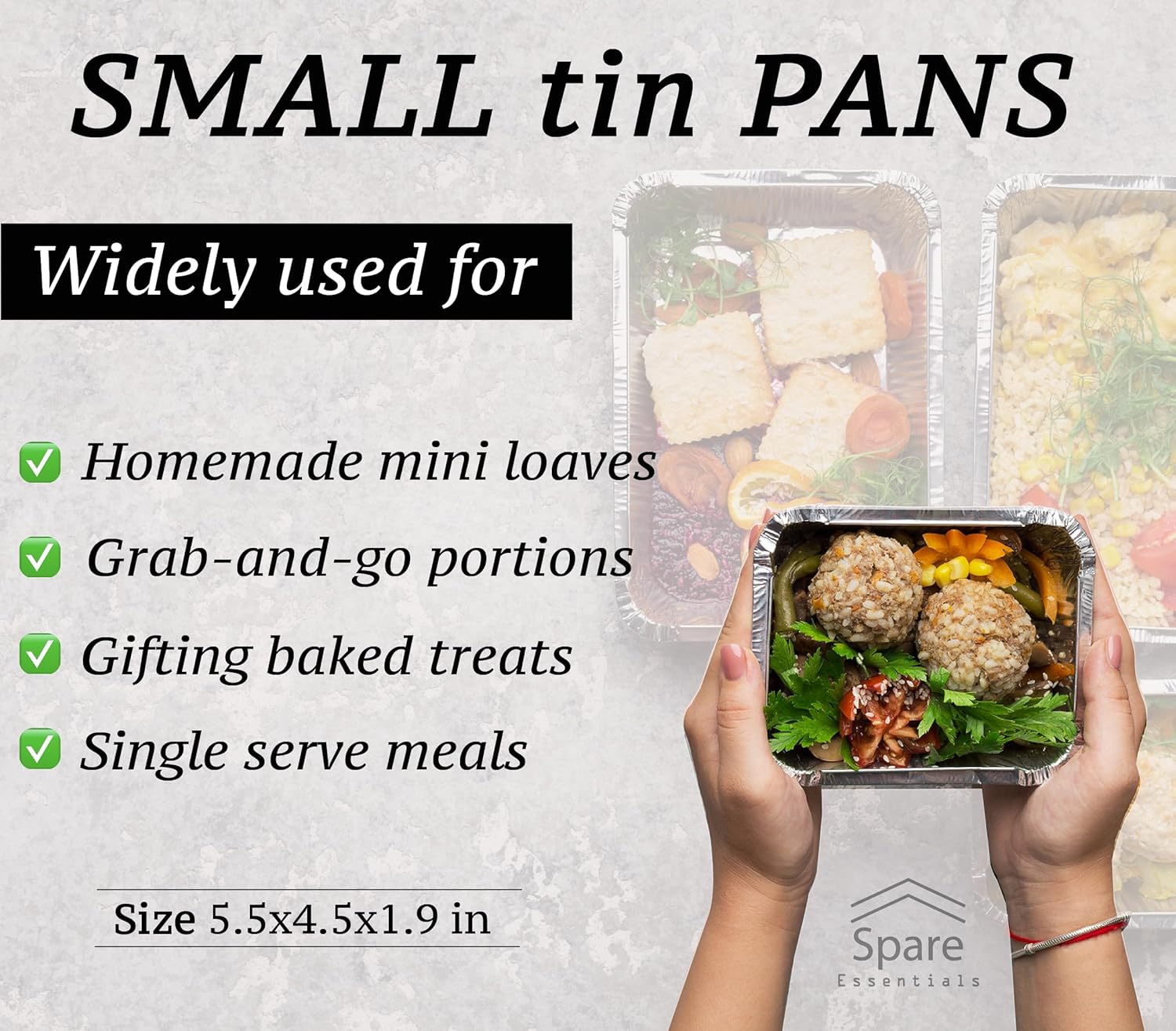 55 Pack Small Foil Pans with L - Meal Prep Oven Safe Containers recension och pris