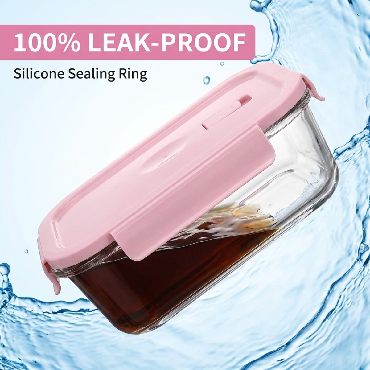 Cute Pink Glass Meal Prep Cont - Meal Prep Oven Safe Containers recension och pris