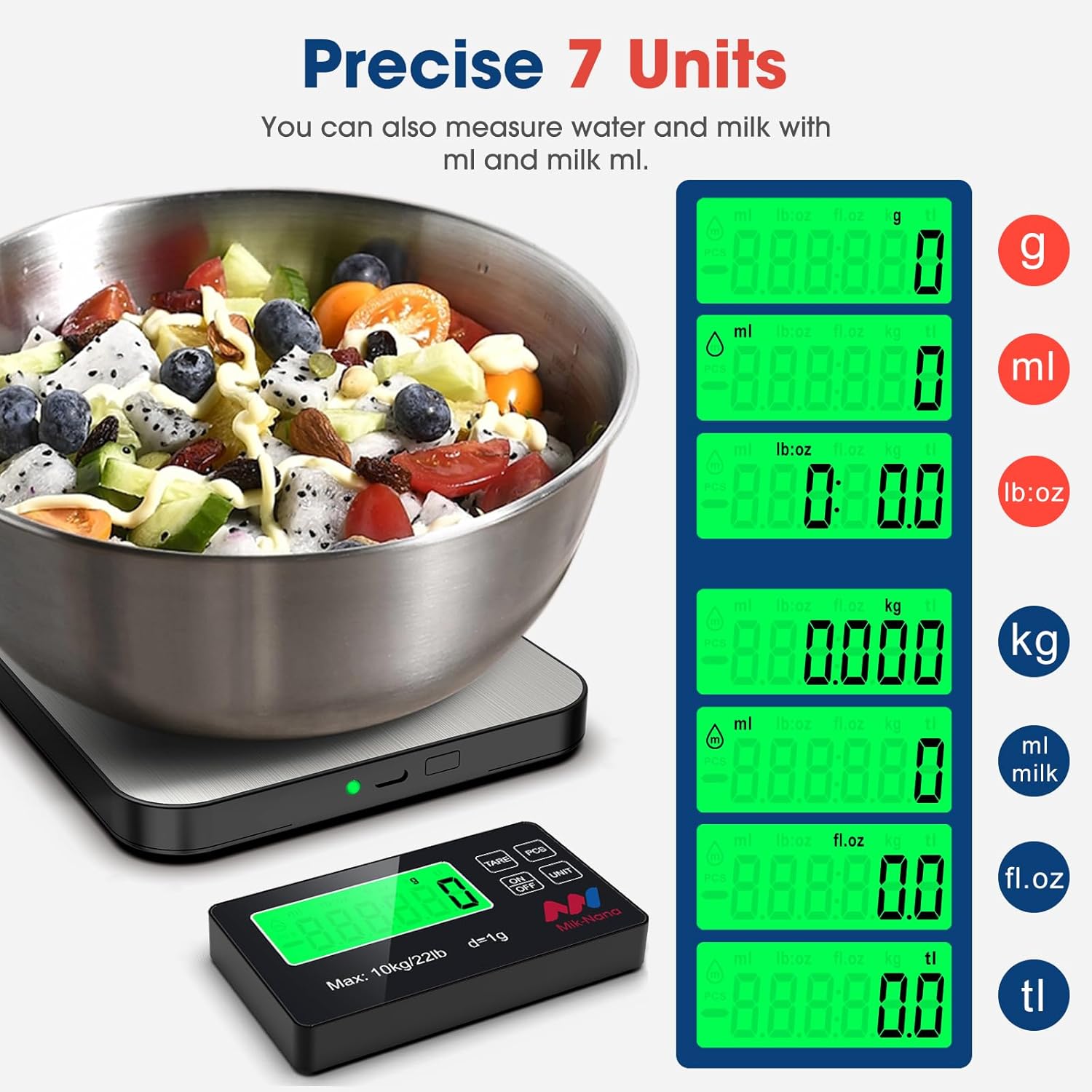 22lb Digital Kitchen Scale wit - Meal Prep Usa recension och pris