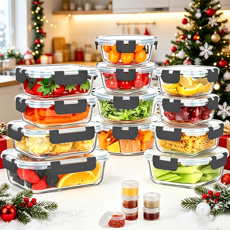 17pcs Glass Food Storage Conta - Meal Prep Oven Safe Containers recension och pris