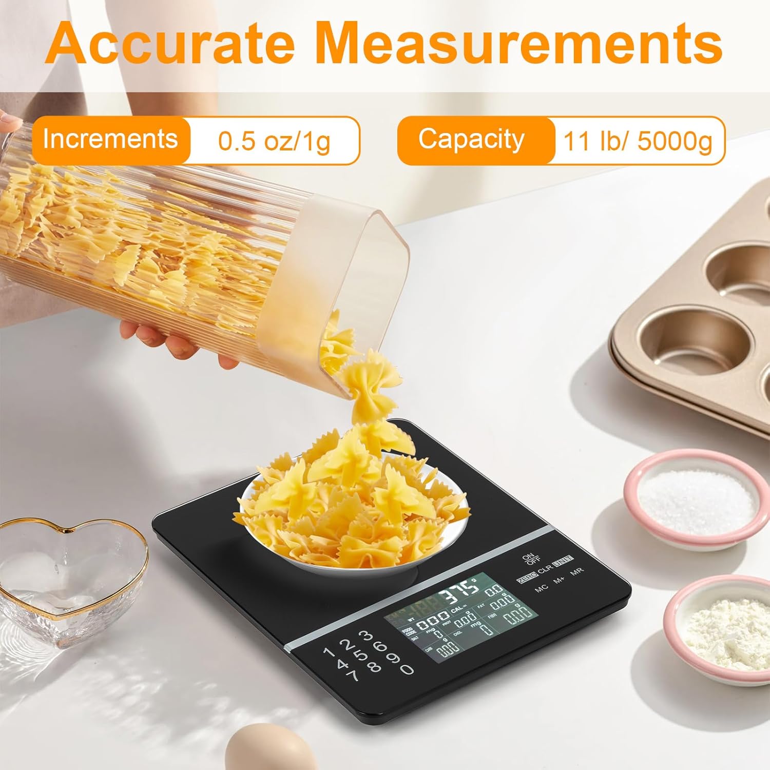 Food Scale with Nutritional Ca - Meal Prep Weight Loss recension och pris