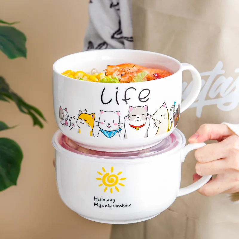 Cartoon Ceramic Instant Noodle - Meal Prep Noodles recension och pris