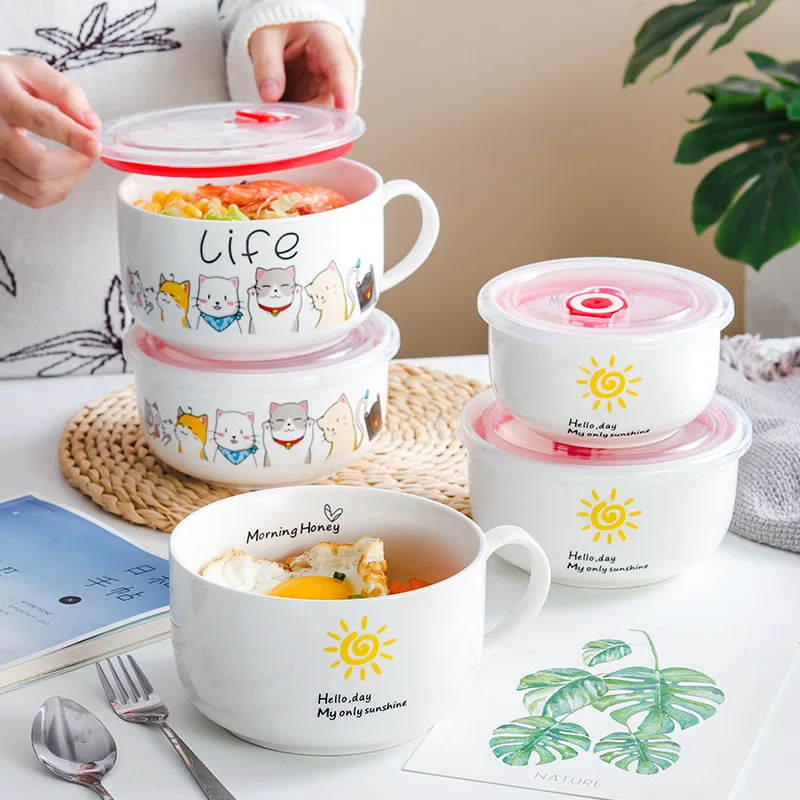 Cartoon Ceramic Instant Noodle - Meal Prep Noodles recension och pris