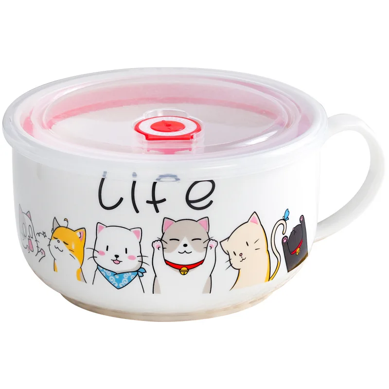 Cartoon Ceramic Instant Noodle - Meal Prep Noodles recension och pris