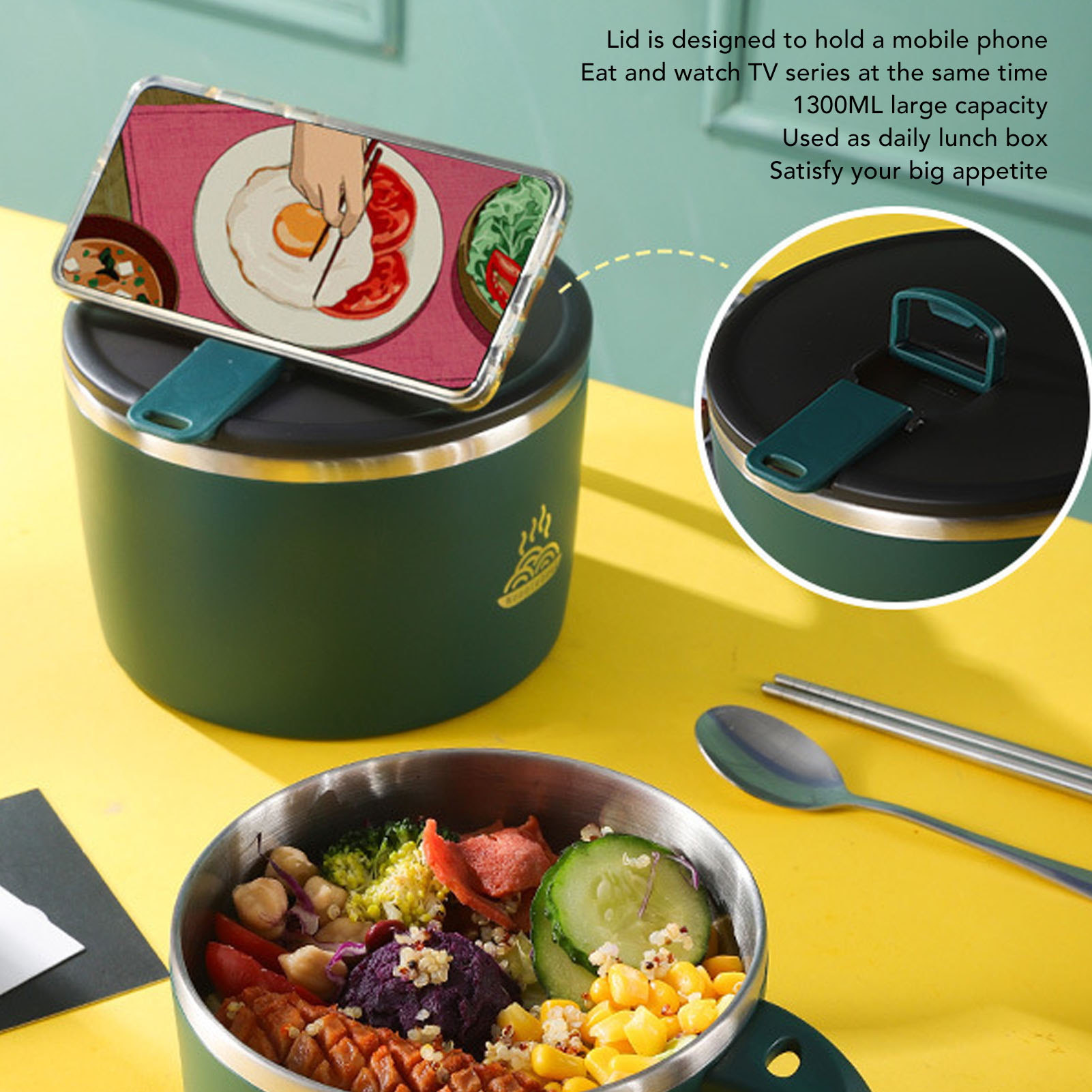 1300ml Sealed Portable Drain B - Meal Prep Noodles recension och pris