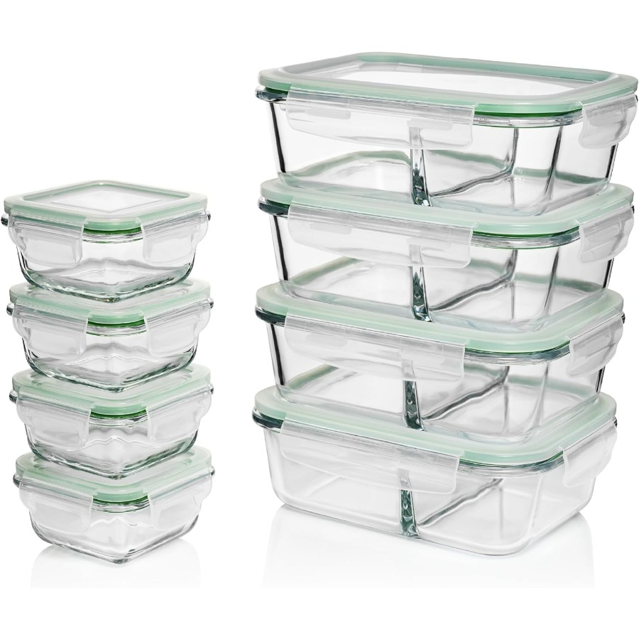 Glass Meal Prep Containers wit - Meal Prep Oven Safe Containers recension och pris