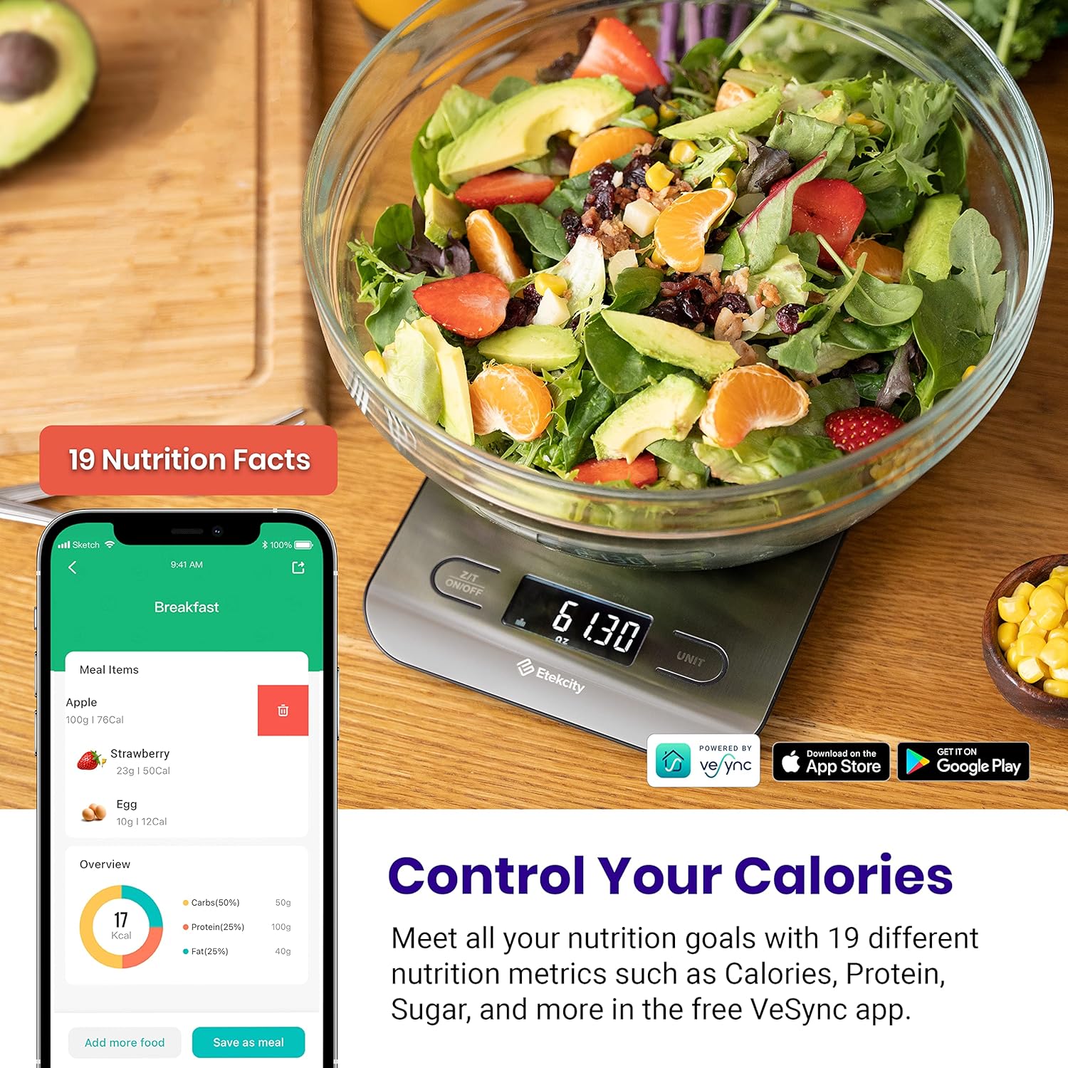 Food Nutrition Kitchen Scale D - Meal Prep Weight Loss recension och pris