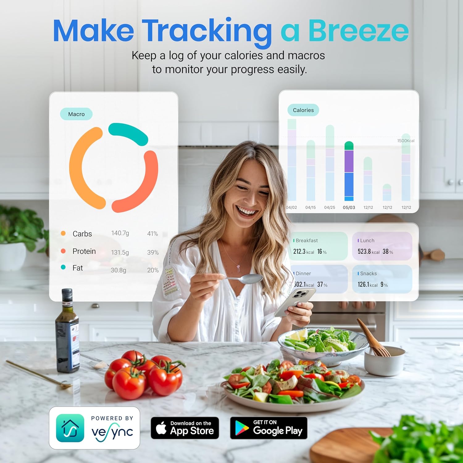 Food Nutrition Kitchen Scale D - Meal Prep Weight Loss recension och pris