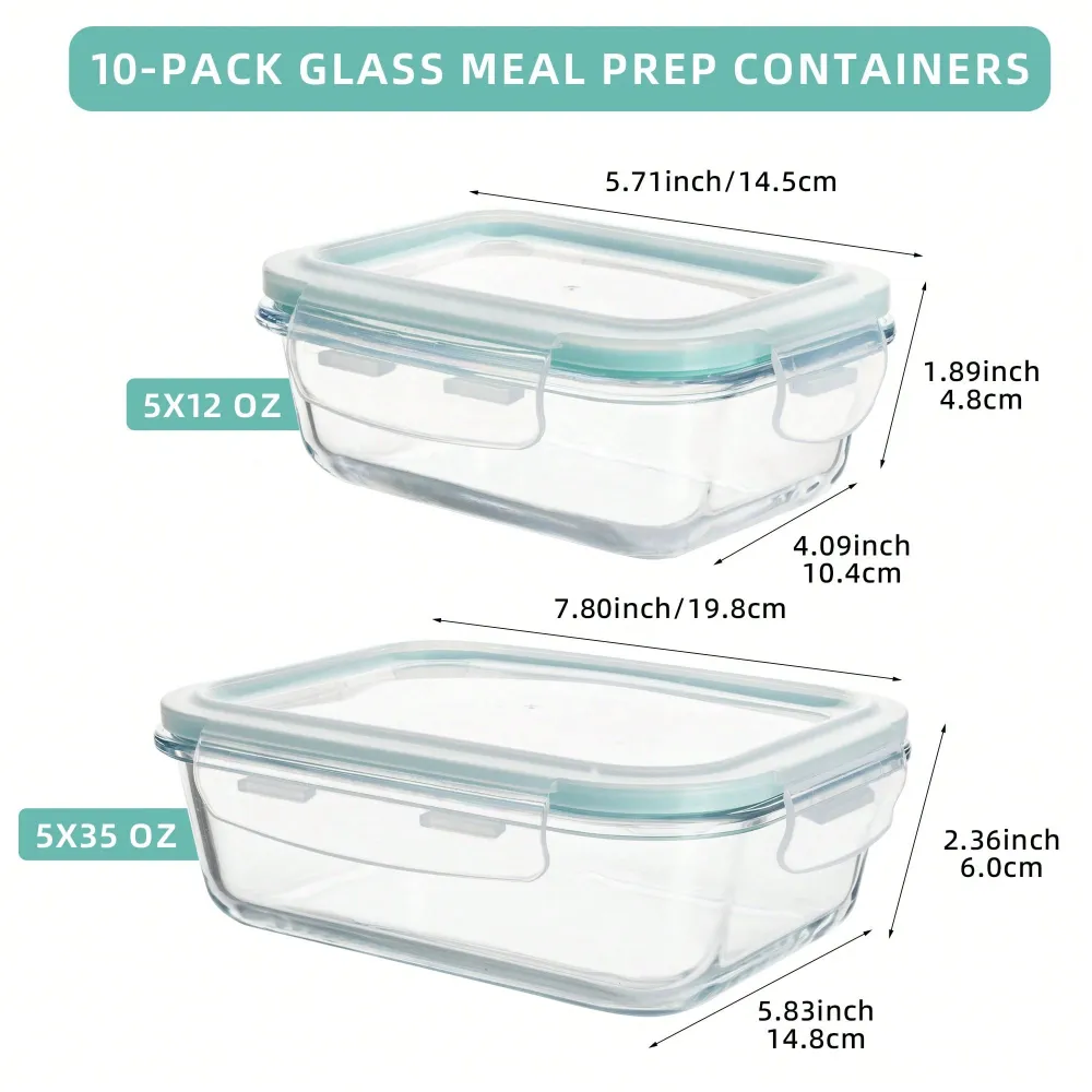 Pieces Glass Meal Prep Contain - Meal Prep Usa recension och pris