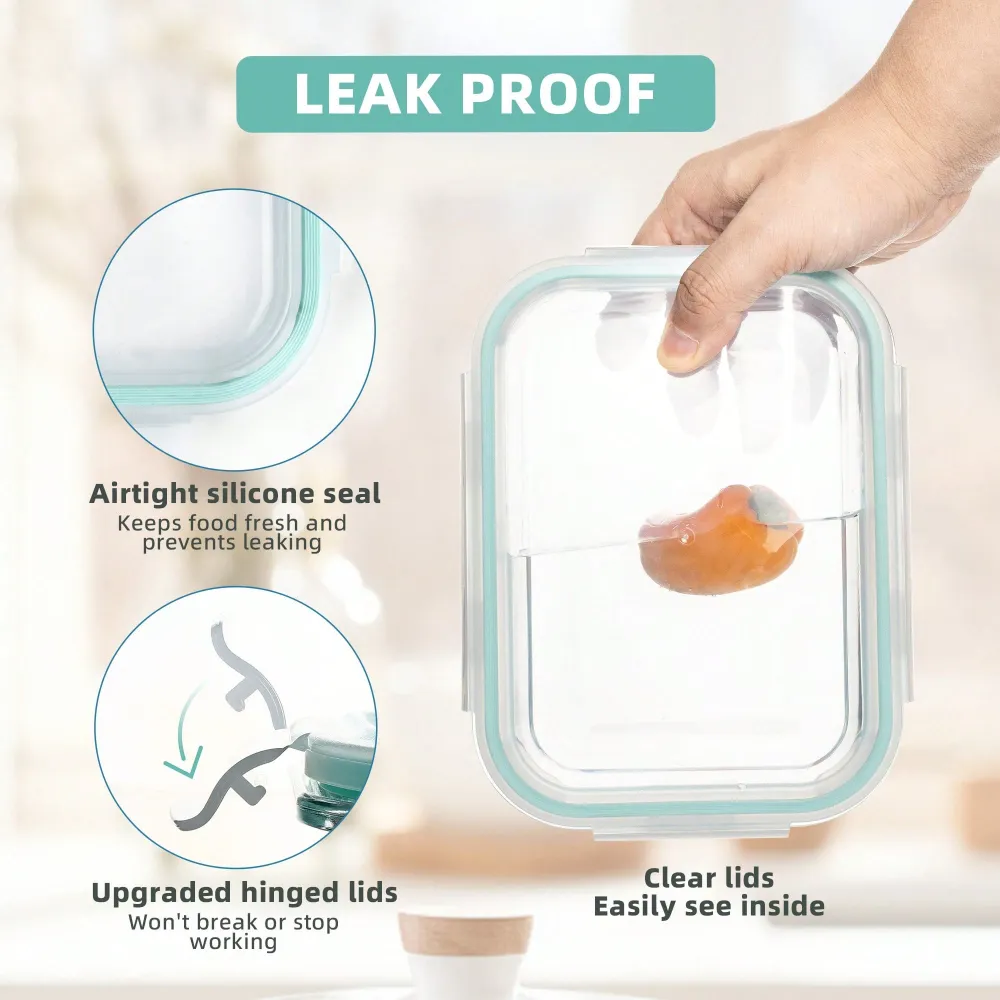 Pieces Glass Meal Prep Contain - Meal Prep Usa recension och pris