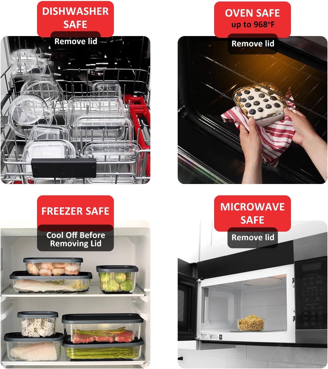7 Pack Glass Meal Prep Contain - Meal Prep Usa recension och pris