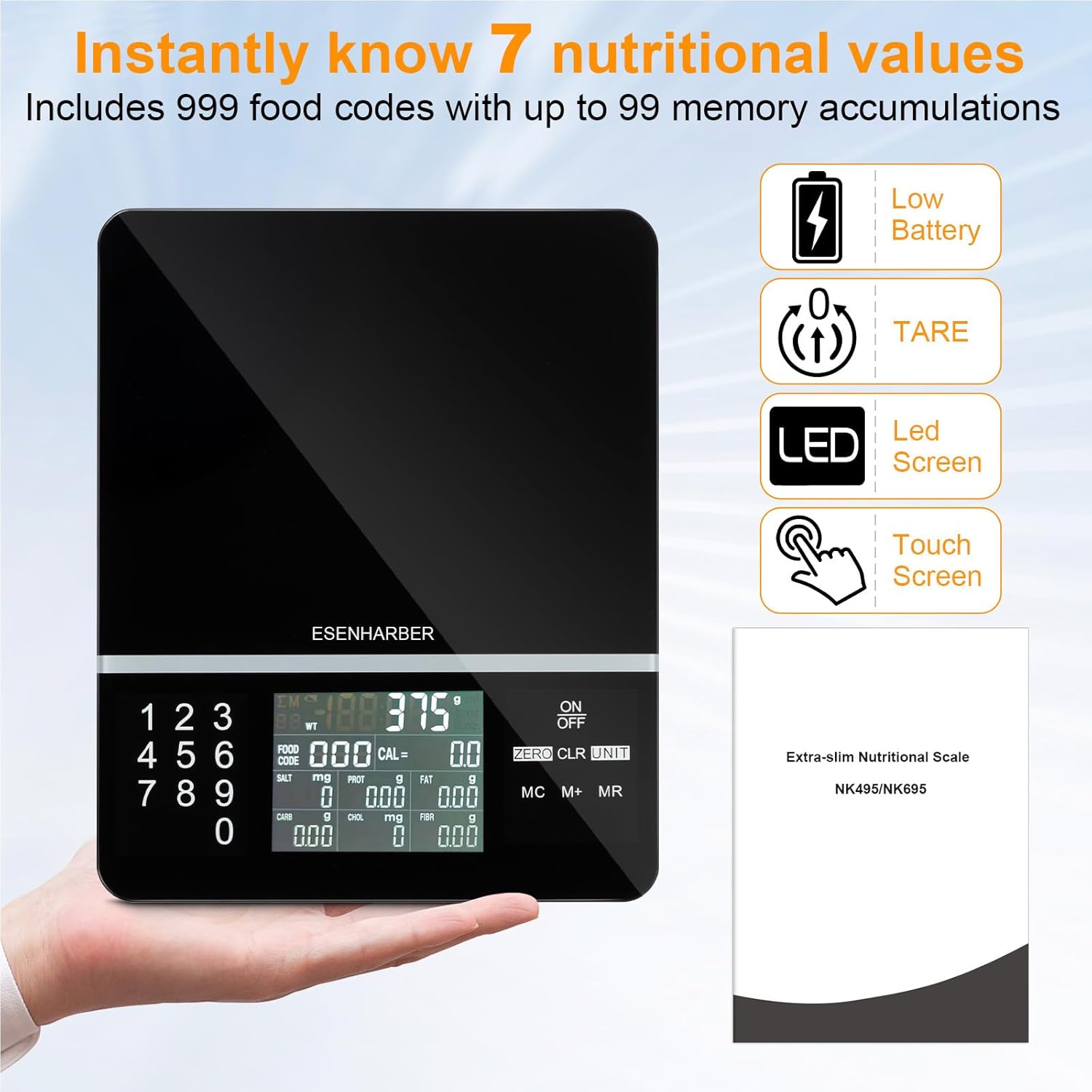 Smart Food Scale with Nutritio - Meal Prep Weight Loss recension och pris