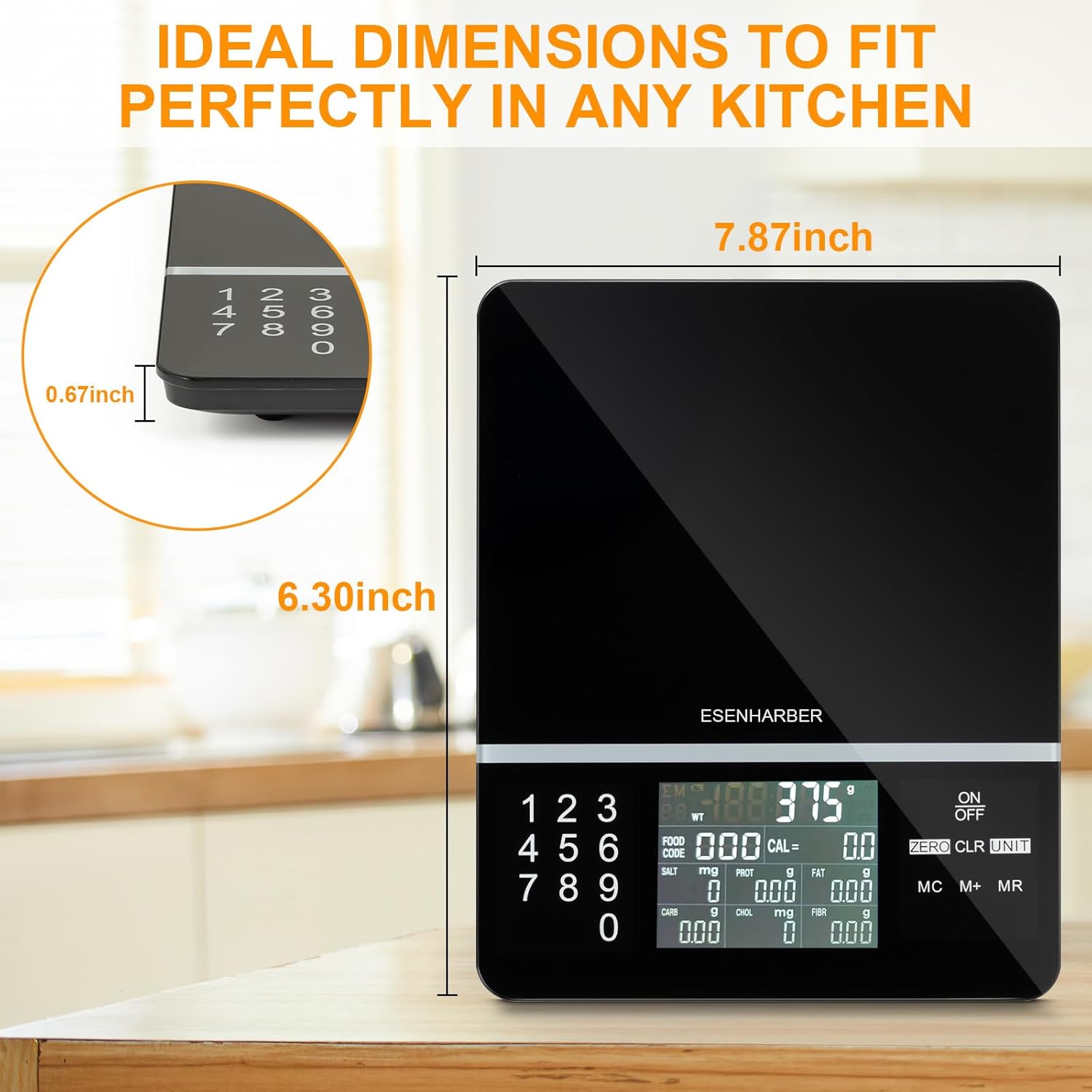 Smart Food Scale with Nutritio - Meal Prep Weight Loss recension och pris