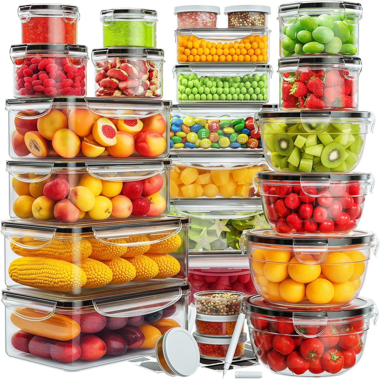 52 PCS Food Storage Containers - Meal Prep Usa recension och pris