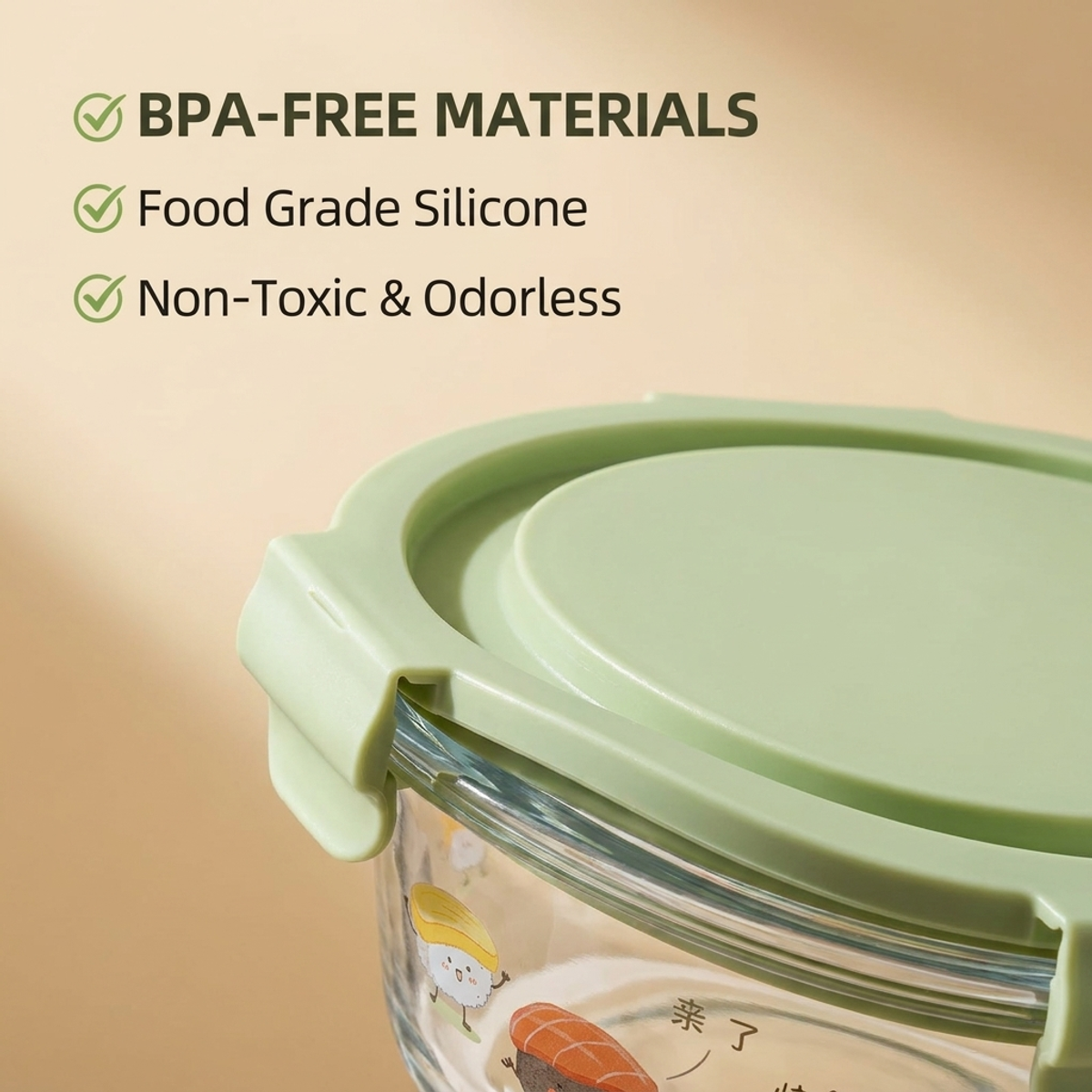 Leakproof Matcha Green Glass L - Meal Prep Oven Safe Containers recension och pris