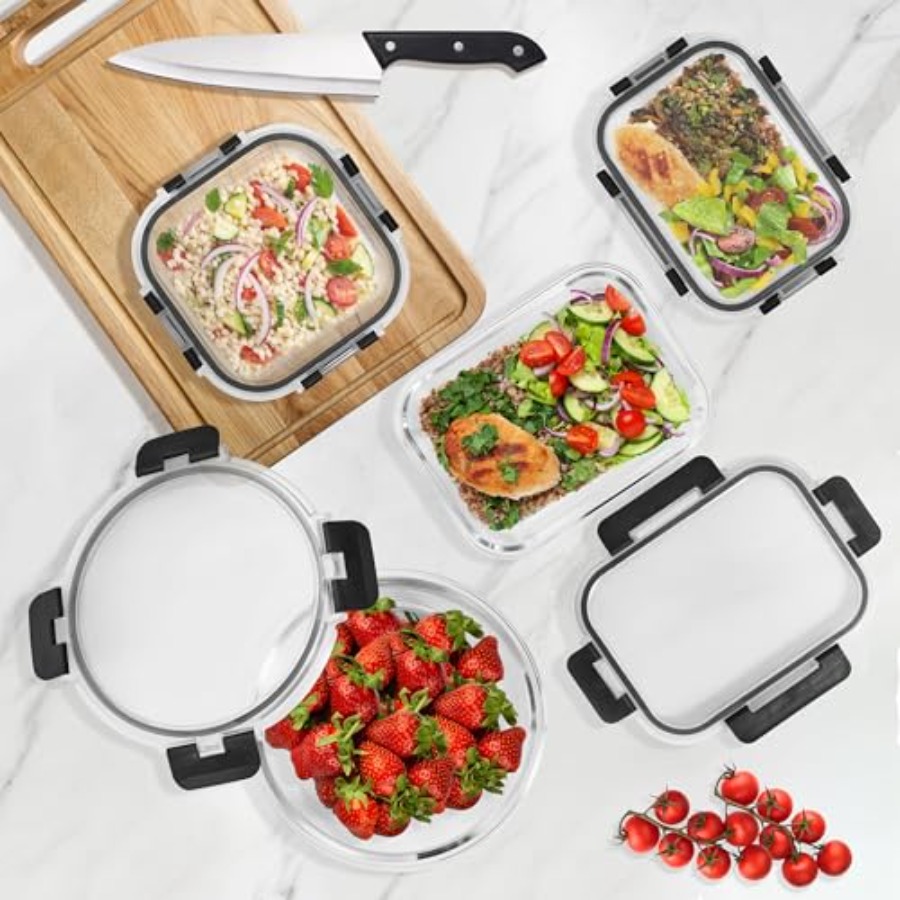16pc Glass Meal Prep Container - Meal Prep Oven Safe Containers recension och pris