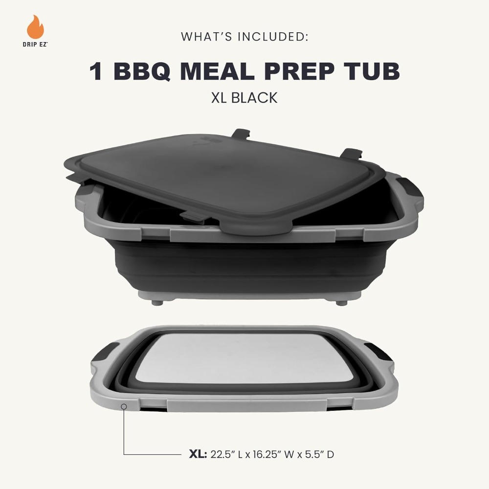 Collapsible BBQ Prep Tub XL -  - Meal Prep Usa recension och pris