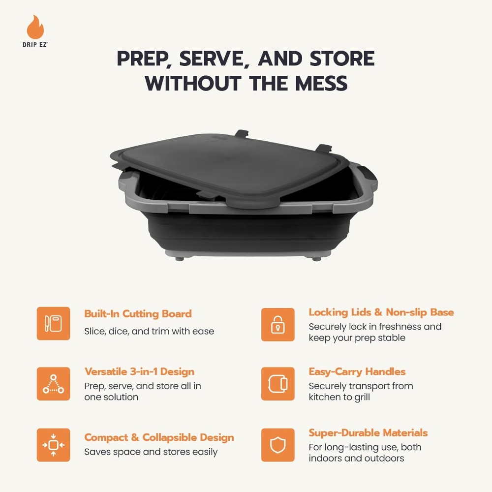 Collapsible BBQ Prep Tub XL -  - Meal Prep Usa recension och pris